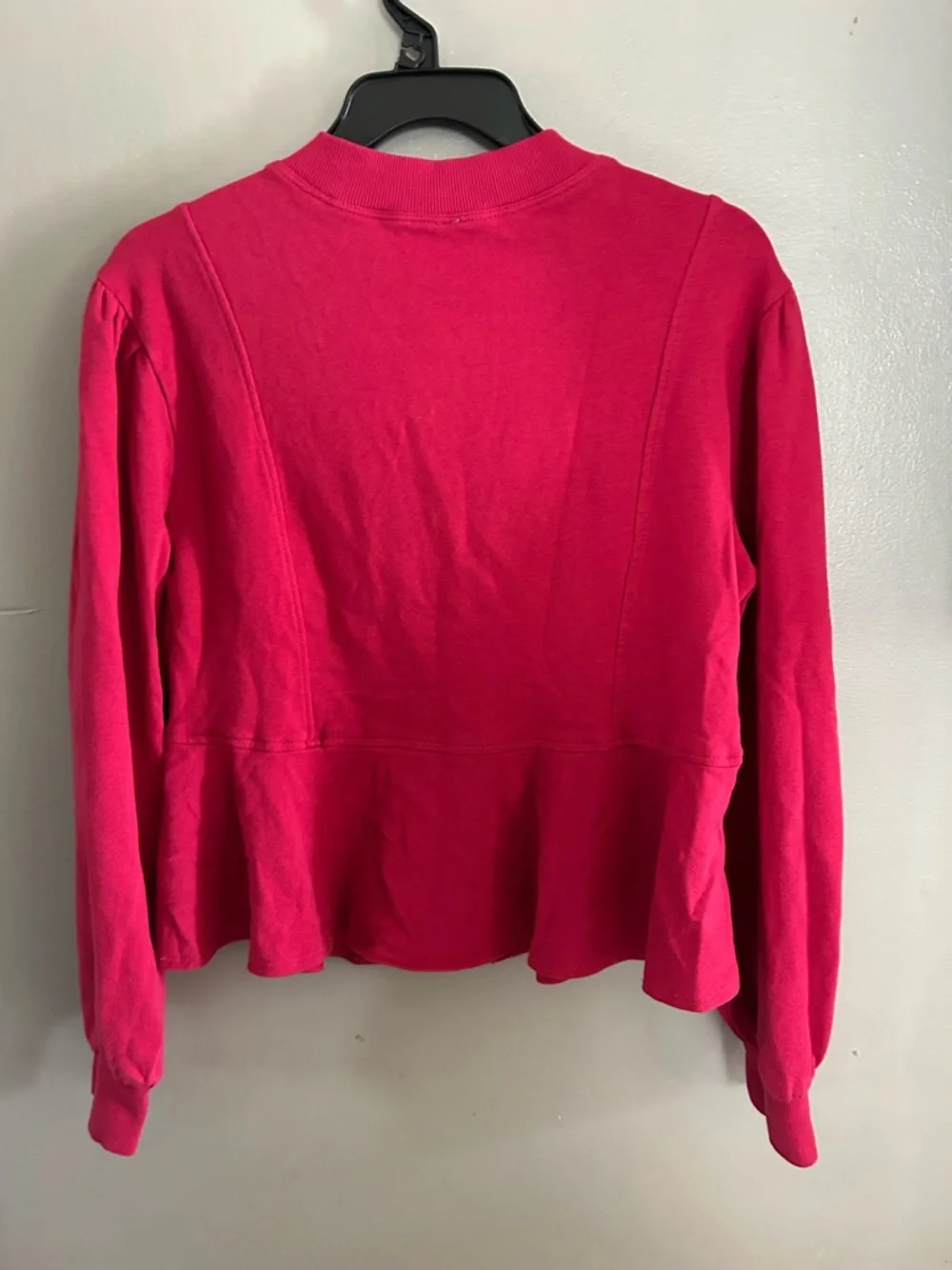 Anthropologie Shirt - red “ Cutwork Swing Top” 100% cotton